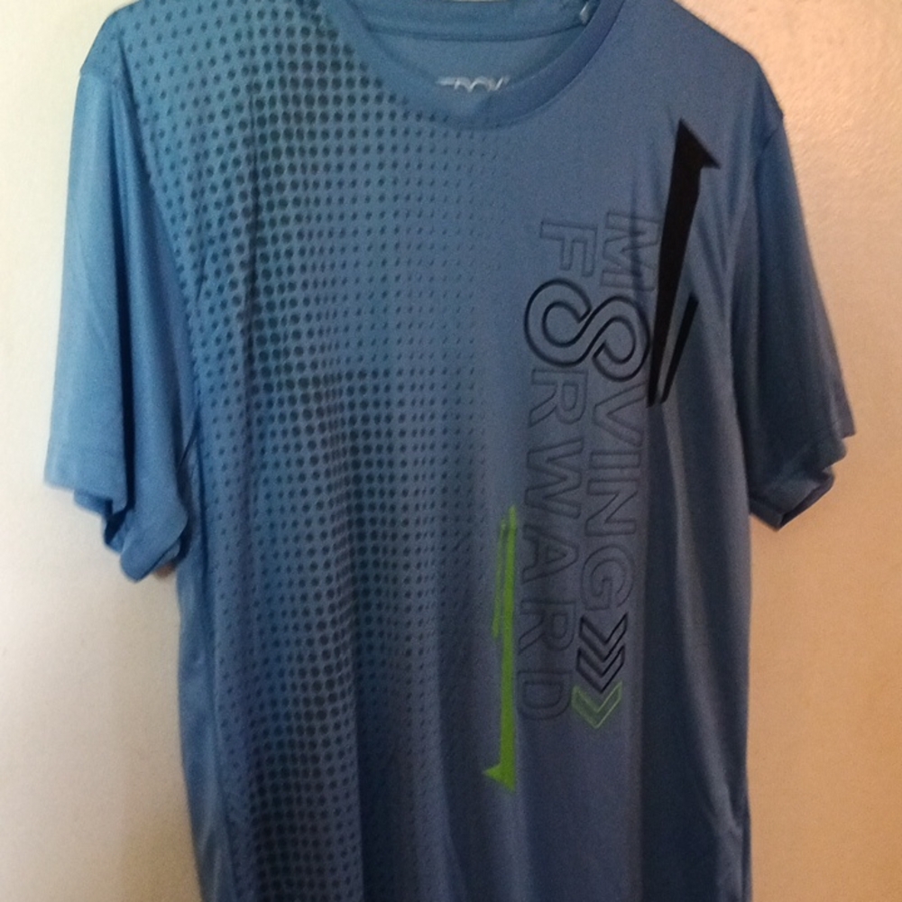 Redox Blue Short Sleeve Tee with Sporty Graphic Accents